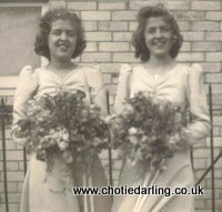 Beryl and Barbara (Chotie) at Betty's wedding, Chotie Darling weblog