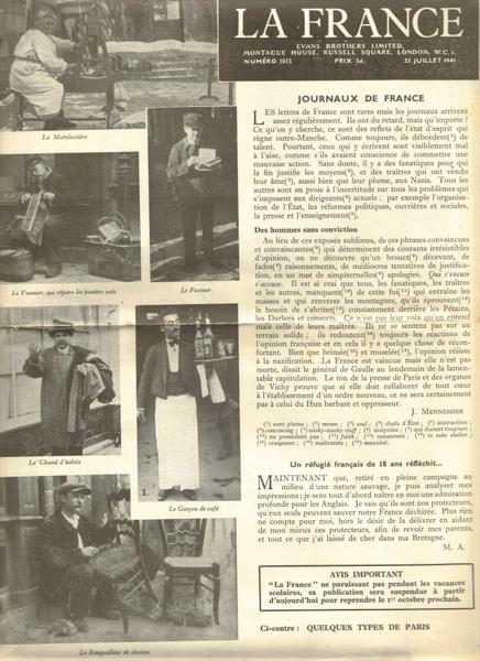 La France 23rd July 1941