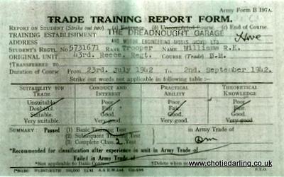 Trade Training report 2nd Sept 42 page 1 Trade Training report 2nd Sept 42 page 1