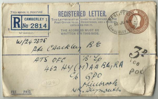 Registered Post envelope June 43