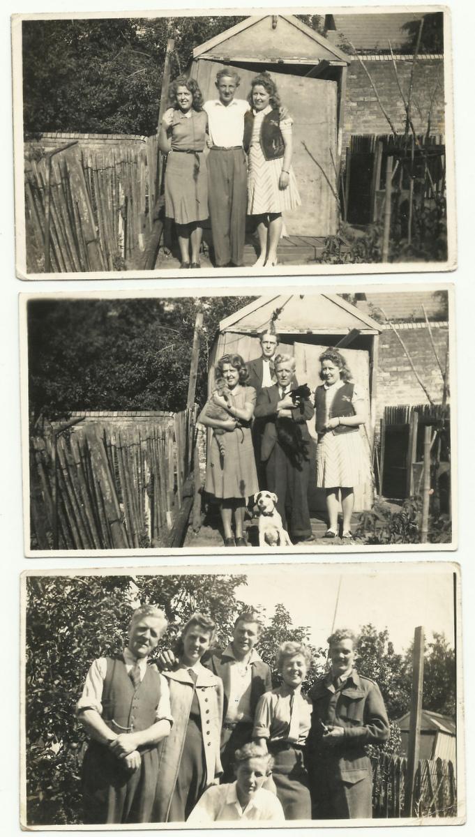 Dick and Chotie with family at the Hollies 1943