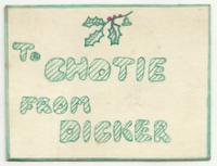 Xmas tag home-made Xmas tag home-made