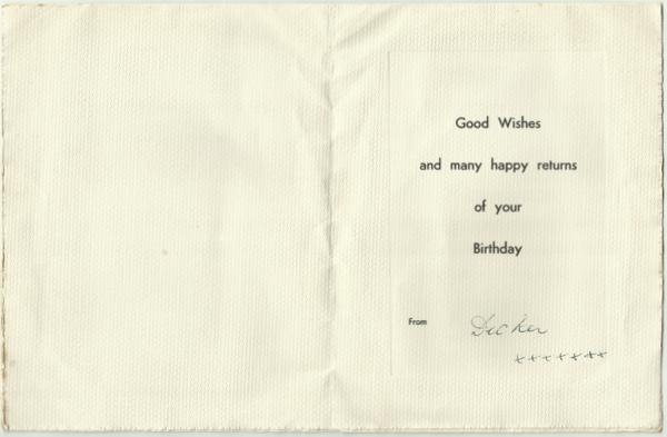 Birthday card garden inside