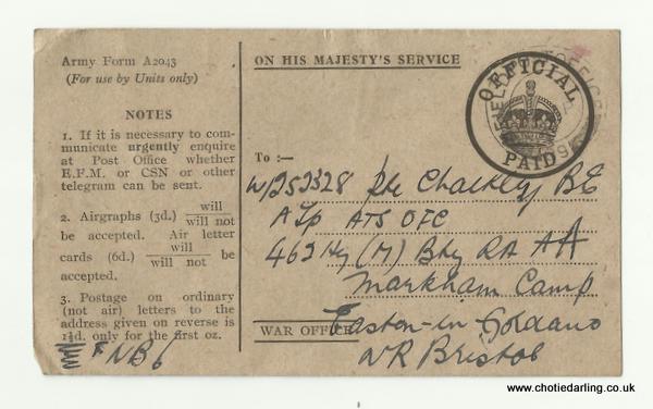 Address card April 44 front Address card April 44 front