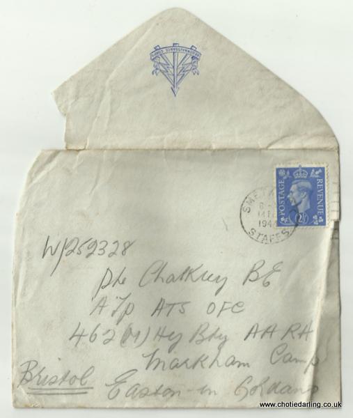Envelope with Recce Corps badge