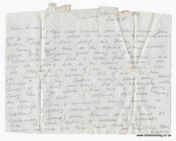 Letter form back 29th June