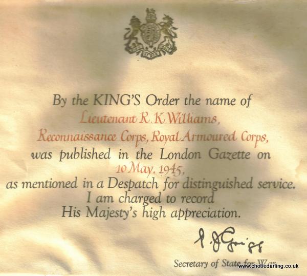 Mentioned in Dispatches