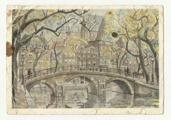 Postcard of bridge written 18th Oct 44 front