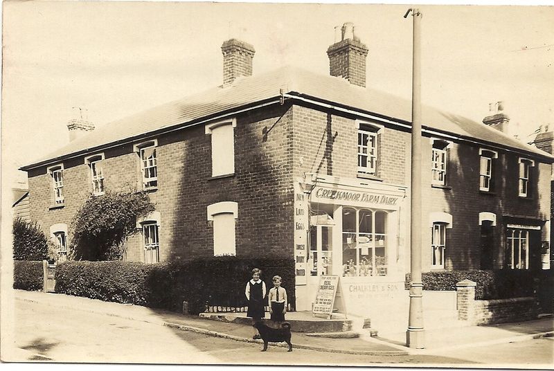 Beryl and Jack outside Creekmoor Farm Dairy Beryl and Jack outside Creekmoor Farm Dairy