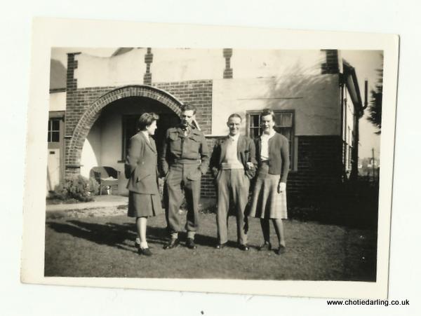 Chotie and Dick, Pa & Ma Williams 8th March 1945 Chotie and Dick, Pa & Ma Williams 8th March 1945