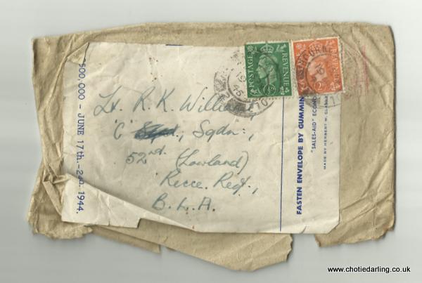 Envelope for Chotie's letter of 18th March 1945 Envelope for Chotie's letter of 18th March 1945