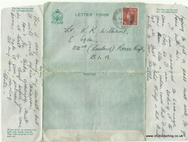 Letter form from Chotie 23rd March 1945