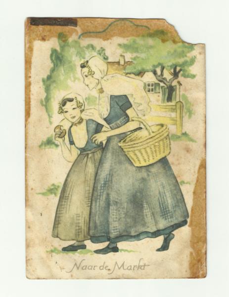 Postcard Naarde Markt 22nd Oct 44 front Postcard Naarde Markt 22nd Oct 44 front