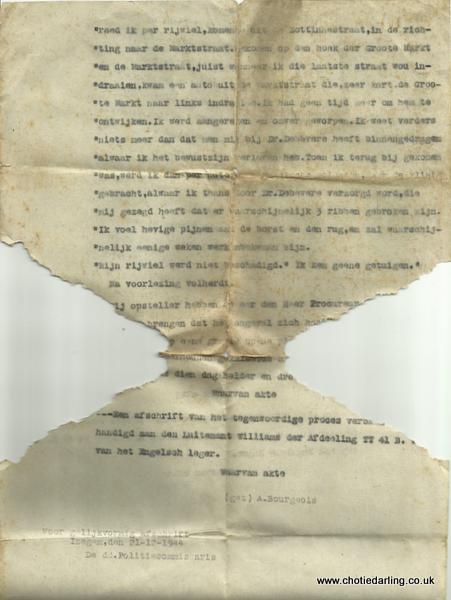 Izegem police document back Izegem police document back