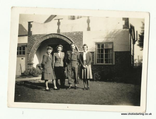 Chotie, Dilys, Pa & Ma Williams 8th March 1945 Chotie, Dilys, Pa & Ma Williams 8th March 1945