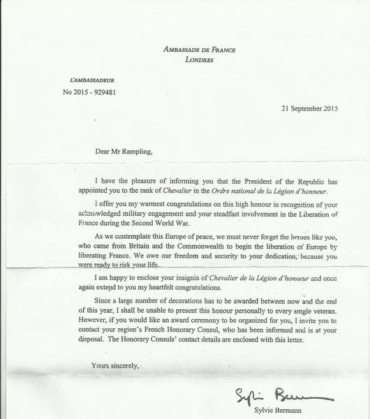 Anthony Rampling's Legion d'honneur Anthony Rampling's Legion d'honneur