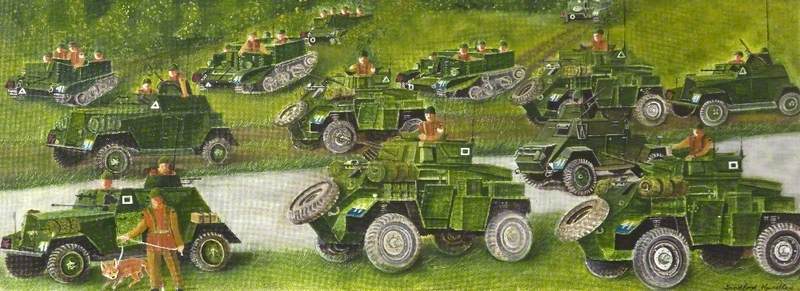 Sandy Handley's painting 61st Recce with fox