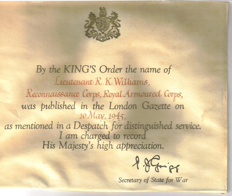 Mentioned in Dispatches