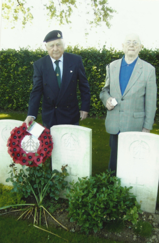Anthony and Sandy at John Buchan's grave