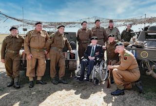 Eric Postles with 61st Reconnaissance Re-enactment Group August 2022 Eric Postles with 61st Reconnaissance Re-enactment Group August 2022