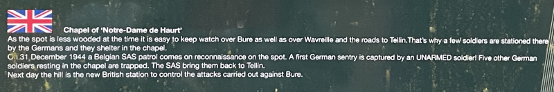 Chapelle N D de Haurt Battle of Bure sign extract (2)