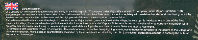 Bure signboard English the assault