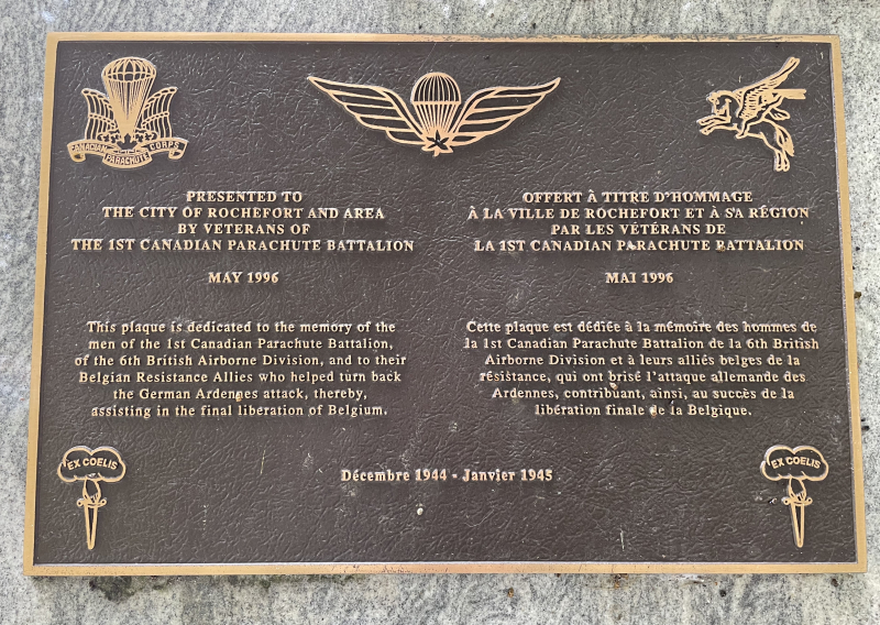 Rochefort memorial plaque